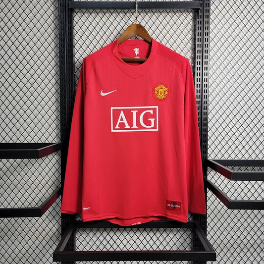 Manchester United Home Shirt 2007/2008 Long Sleeve