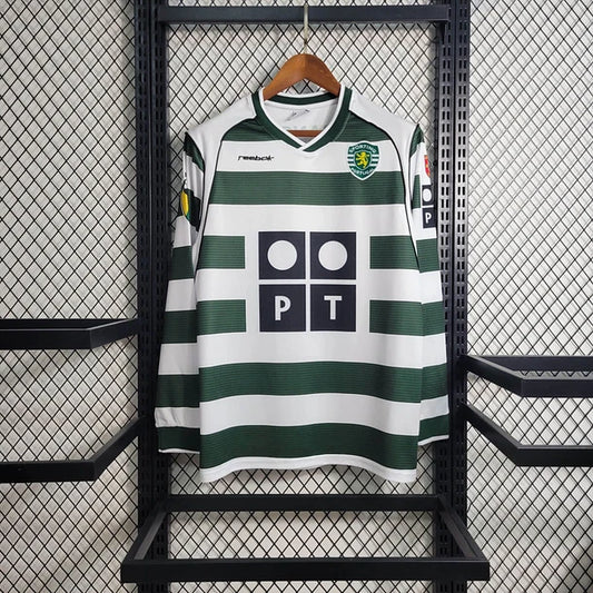 Sporting Long Sleeve Home Shirt 2002/2003