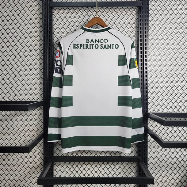 Sporting Long Sleeve Home Shirt 2002/2003